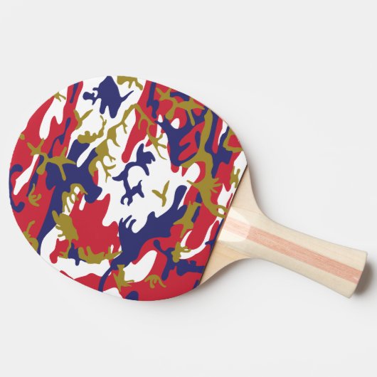4th of July, Independence day, Camouflage Gold Tafeltennisbatje (Zijkant)