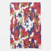 4th of July, Independence day, Camouflage Gold Theedoek (Verticaal)