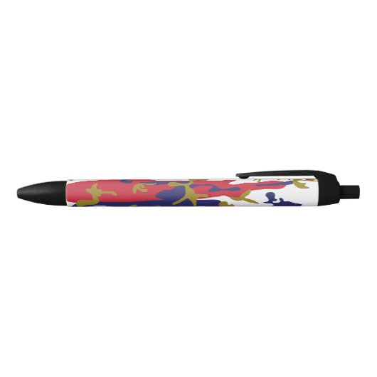 4th of July, Independence day, Camouflage Gold Zwarte Inkt Pen (Bovenkant)