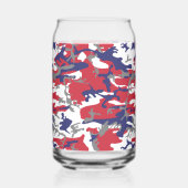 4th of July, Independence day, Camouflage Gray Blikvorm Glas (Achterkant)
