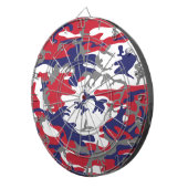 4th of July, Independence day, Camouflage Gray Dartbord (Voorkant Rechts)