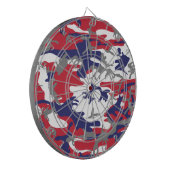 4th of July, Independence day, Camouflage Gray Dartbord (Voorkant Links)