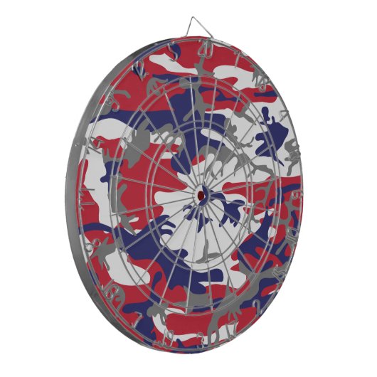 4th of July, Independence day, Camouflage Gray Dartbord (Voorkant Links)