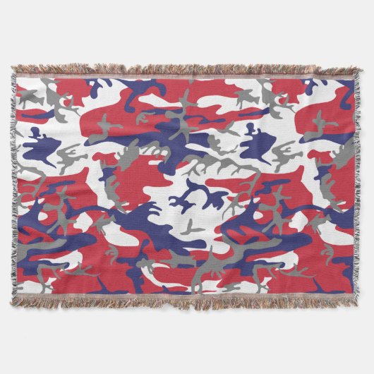 4th of July, Independence day, Camouflage Gray Deken (Voorkant)