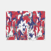4th of July, Independence day, Camouflage Gray Fleece Deken (Voorkant (Horizontaal))