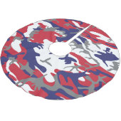 4th of July, Independence day, Camouflage Gray Kerstboom Rok (Gekanteld)