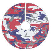 4th of July, Independence day, Camouflage Gray Kerstboom Rok (Voorkant)