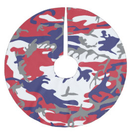 4th of July, Independence day, Camouflage Gray Kerstboom Rok