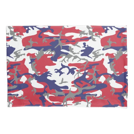 4th of July, Independence day, Camouflage Gray Kussensloop (Voorkant)