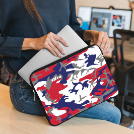 4th of July, Independence day, Camouflage Gray Laptop Sleeve