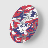 4th of July, Independence day, Camouflage Gray Ronde Klok (Hoek)
