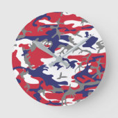 4th of July, Independence day, Camouflage Gray Ronde Klok (Voorkant)