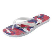 4th of July, Independence day, Camouflage Gray Teenslippers (Schuin)