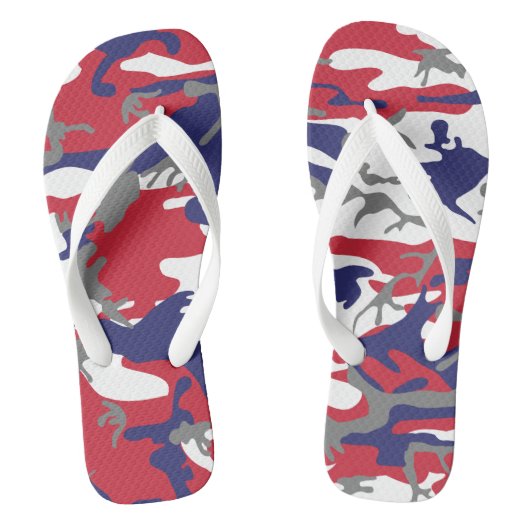 4th of July, Independence day, Camouflage Gray Teenslippers (Voetbed)