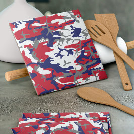 4th of July, Independence day, Camouflage Gray Tegeltje