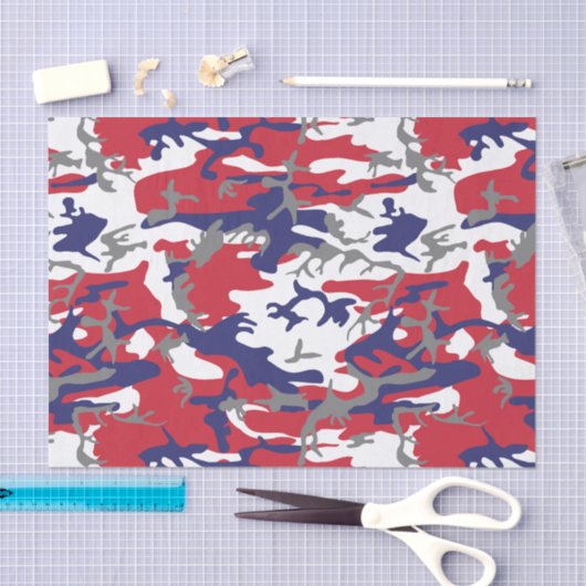 4th of July, Independence day, Camouflage Gray Tissuepapier (Craft)