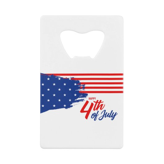 4th of July - Independence Day Creditkaart Flessenopener (Voorkant)