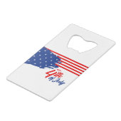 4th of July - Independence Day Creditkaart Flessenopener (Voorkant Gekanteld)