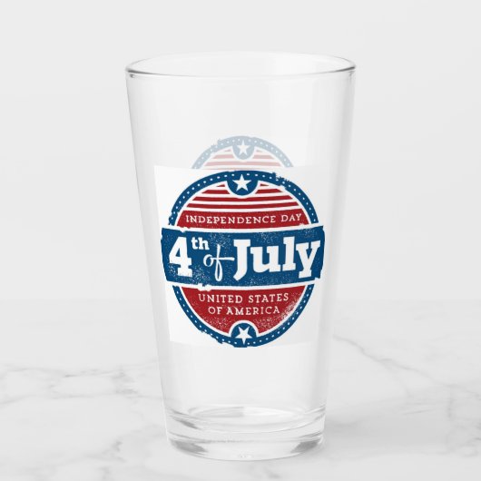 4th of july independence day glas (Voorkant)