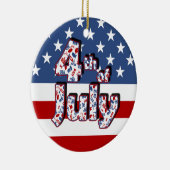 4th of July Independence Day Keramisch Ornament (Rechts)