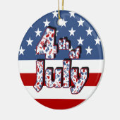 4th of July Independence Day Keramisch Ornament (Links)