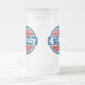 4th of july independence day matglas bierpul (Center)