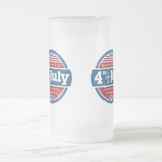 4th of july independence day matglas bierpul (Center)