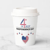 4th of July Independence Day Papieren Bekers (Achterkant)
