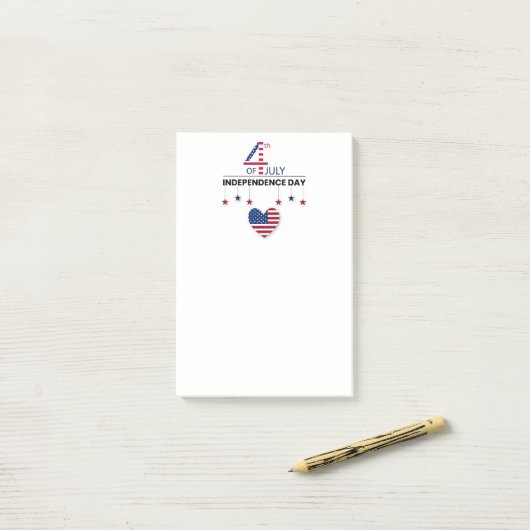 4th of July Independence Day Post-it® Notes (Op bureau)