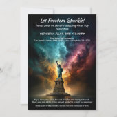 4th of July Invitation – Statue of Liberty Kaart (Voorkant)
