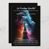 4th of July Invitation – Statue of Liberty Kaart (Voorkant / Achterkant)