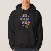 4th Of July Just Here To Bang American Flag Firewo Hoodie (Voorkant)