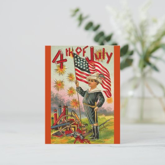 4Th Of July!  kunst Briefkaart (Staand voorkant)