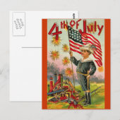 4Th Of July!  kunst Briefkaart (Voorkant / Achterkant)