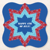 4th of July Lace Red White Blue    Kartonnen Onderzetters (Voorkant)