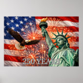 4th of July Liberty Eagle Fireworks USA 250th Poster (Voorkant)