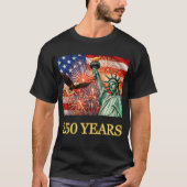 4th of July Liberty Eagle Fireworks USA 250th T-shirt (Voorkant)