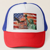 4th of July Liberty Eagle Fireworks USA 250th Trucker Pet (Voorkant)