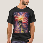 4th of July Liberty Torch Fireworks USA 250th T-shirt (Voorkant)
