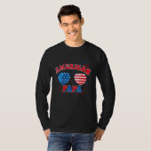 4th Of July  Men Papa Kid American Dad Patriotic F T-shirt (Voorkant volledig)