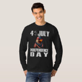 4th Of July Merica Bald Eagle USA Flag Independenc T-shirt (Voorkant volledig)