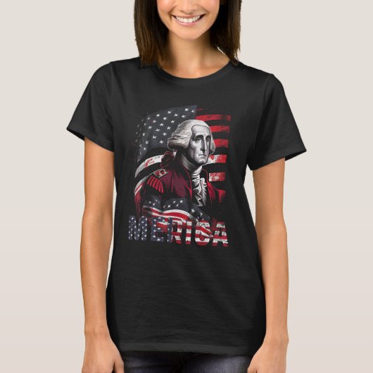 4th Of July Merica George Washington Men Women Ame T-shirt (Voorkant)