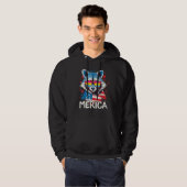 4th Of July Merica  Raccoon Pansexual Sunglasses F Hoodie (Voorkant volledig)