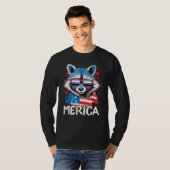 4th Of July Merica Raccoon Perifluid Sunglasses Fl T-shirt (Voorkant volledig)