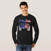 4th Of July Mud Ride UTV SXS Offroad Freedom Racer T-shirt (Voorkant volledig)