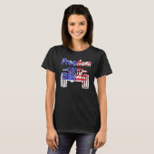 4th Of July Mud Ride UTV SXS Offroad Freedom Racer T-shirt (Voorkant volledig)