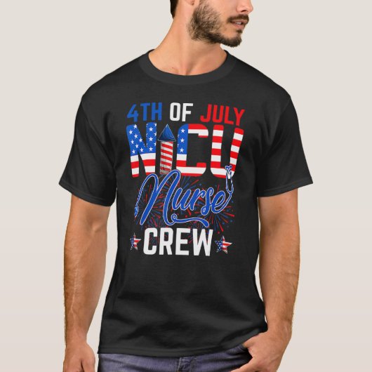 4th Of July Nicu Nurse Crew Celebration 2022 Ameri T-shirt (Voorkant)