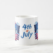 4th of July. Onafhankelijkheidsdag mok, Sonic mok, Koffiemok (Center)