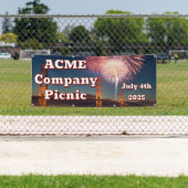  4th of July outdoor banner met grommets (Insitu)