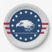 4th of july papieren bordje (Voorkant)